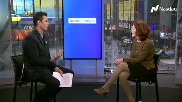 Sherry Dobbin & Patrick Duffy in studio with Times square NYC int he background